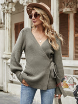 Women's V-neck Loose Plus Size Sweater