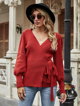 Women's V-neck Loose Plus Size Sweater