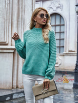 Hollow Round Neck Long Sleeve Sweater