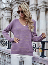 V-neck Pullover Losse Sweater