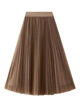 Large Swing Gauze Pleated Skirt