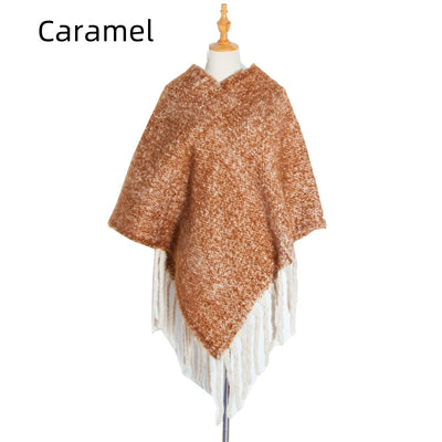 Thick Long Tassels Shawl Cloak