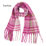 Thickened Coarse Fringed Plaid Scarf