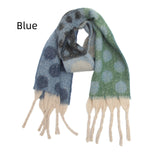 Thickened Thick Tassel Jacquard Large Polka Dot Scarf