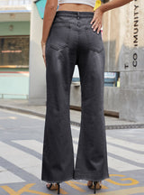 Cowboy Wide-leg Trousers Holes Pant Jeans