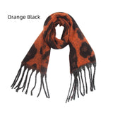 Coarse Tassel Jacquard Leopard Scarf