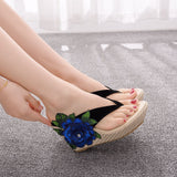 9 cm Bohemian Waterproof Platform Thick-soled Wedge Slippers