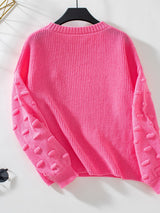 Solid Color Pocket Pullover Sweater Top