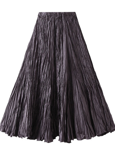 Pleated Loose Slim Big Swing Skirt