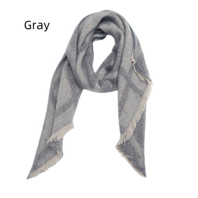 Women Checked Diagonal Scarf