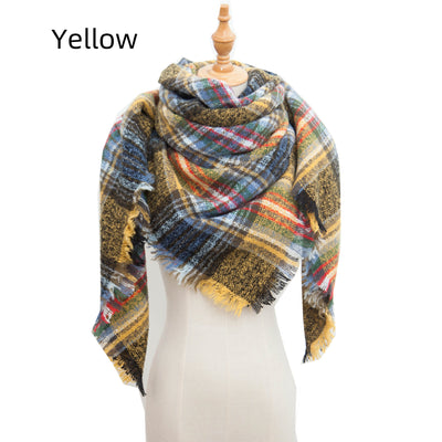 Plaid Thorn Wool Scarf Shawl