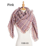 Thick Striped Autumn and Winter Scarf Shawl