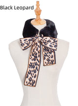 Thickened Imitation Rabbit Hair Leopard Print Scarf