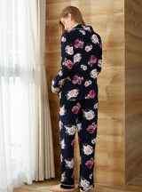 Autumn and Winter Flower Pattern Long Sleeve Suit