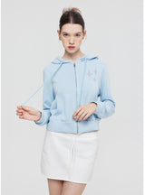 Sports Zipper Hooded Short Coat