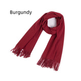 Bristle Fringed Solid Color Scarf