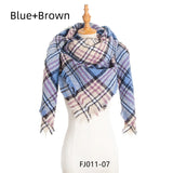 Women Small Plaid Square Scarf