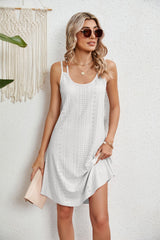 Solid Color Round Neck Loose Dress