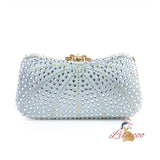 Chain Slung Rhinestone Handbag