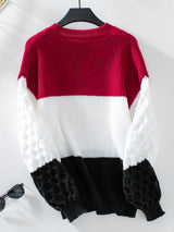 Fashion Loose Color Matching Sweater