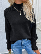 Solid Color Turtleneck Pullover Loose Sweater