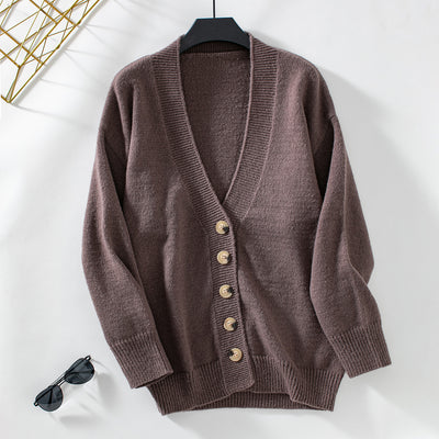 Single Button Breasted Sweater Coat