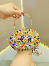 Rhinestone Egg-shaped Rhinestone Dinner Bag