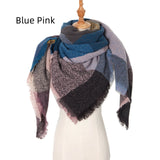 Thickened Warm Shawl Prickly Plaid Square Scarf