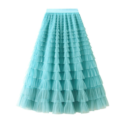 Women Mesh Cake Skirt