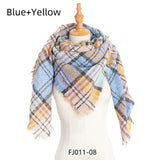 Women Small Plaid Square Scarf