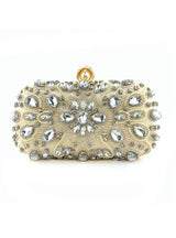 Rhinestone Hand Beaded Chain Clutch Bag