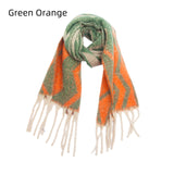 Jacquard Coarse Tassel Gradient Wavy Scarf