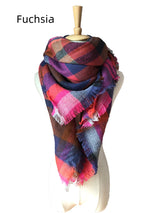 Colorful Plaid Square Plaid Scarf