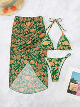 High Waist Split Three-piece Swimsuit