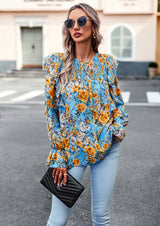 Women Printed Long-sleeved Shirt