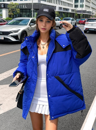 Loose Tooling Cotton-padded Down Jacket