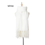 Thick Tassel Solid Color Thick Scarf