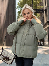 Big Collar Down Slim Cotton-padded Jacket