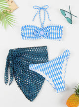 Sexy Printed Three-piece Split Swimsuit Bikini