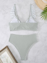 Sexy High Waist Striped Bikini