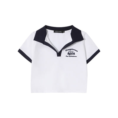 Polo Collar Short Sleeve T-shirt