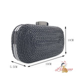 Hand-woven PU Chain Clutch Bag