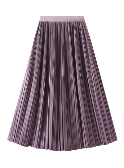 Summer Pleated Long Skirt