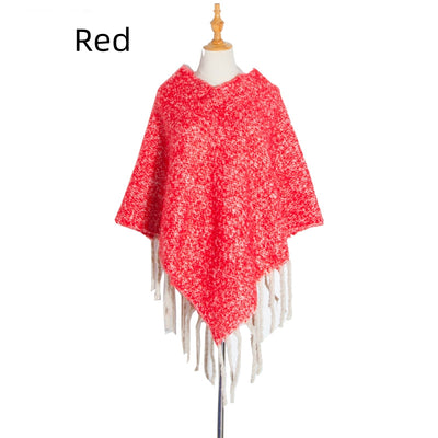 Thick Long Tassels Shawl Cloak