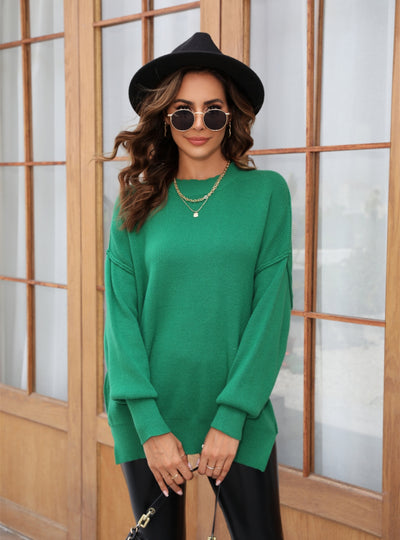 Large Size Loose Casual Round Neck Sweater