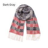 Fringe Stripes Increase Warm Scarf