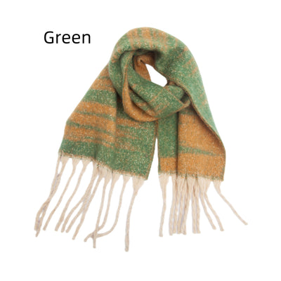 Thickened Jacquard Coarse Fringed Scarf