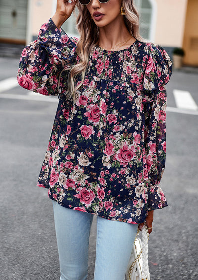 Women Printed Long-sleeved Shirt