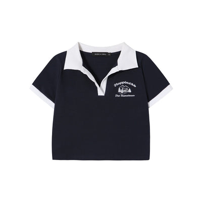 Polo Collar Short Sleeve T-shirt