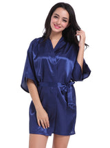 Women Loose Silk Nightgown